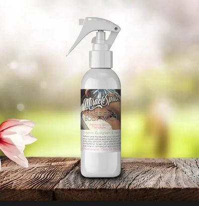 Miracle Spritz Rinse-Free Moisturizing Body Mist — essential oils, pH 4.6, green by design